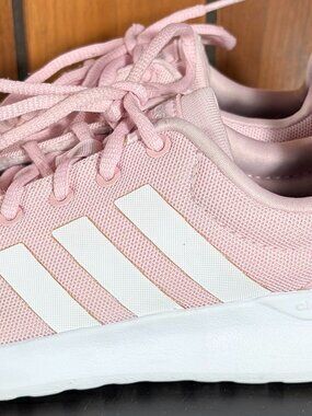 Adidas Womens Lite Racer CLN 2.0 Cloudfoam Pink & White Sz 4 - GUC